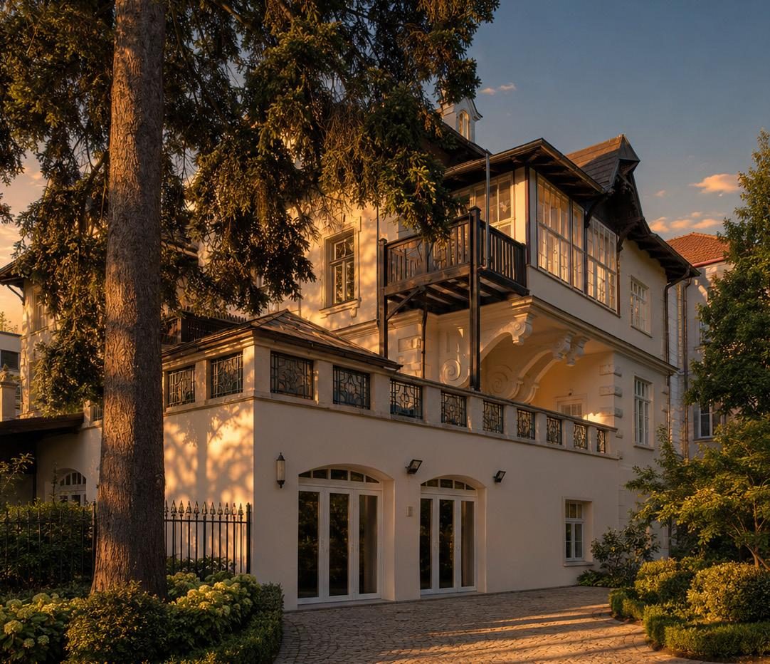 Villa in der Abenddämmerung